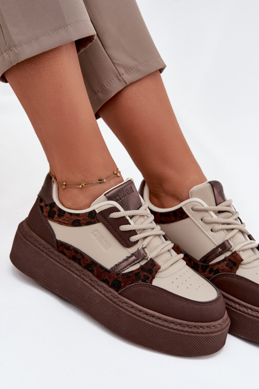 modeļa apavi ar platformu Big Star SS274356 ar leoparda kažokādas rakstu brūnas krāsas-smilšu krāsas   modeļa apavi ar platformu Big Star SS274356 ar leoparda kažokādas rakstu brūnas krāsas-smilšu krāsas