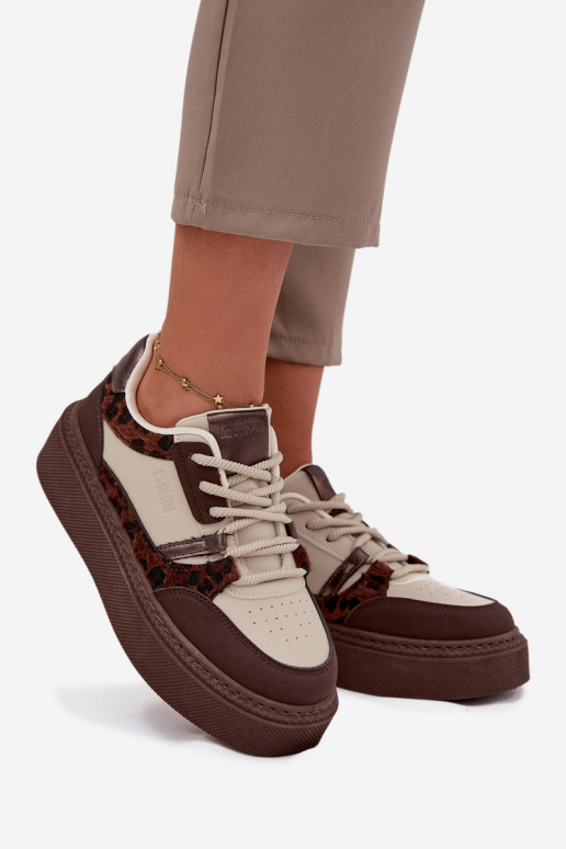 modeļa apavi ar platformu Big Star SS274356 ar leoparda kažokādas rakstu brūnas krāsas-smilšu krāsas   modeļa apavi ar platformu Big Star SS274356 ar leoparda kažokādas rakstu brūnas krāsas-smilšu krāsas