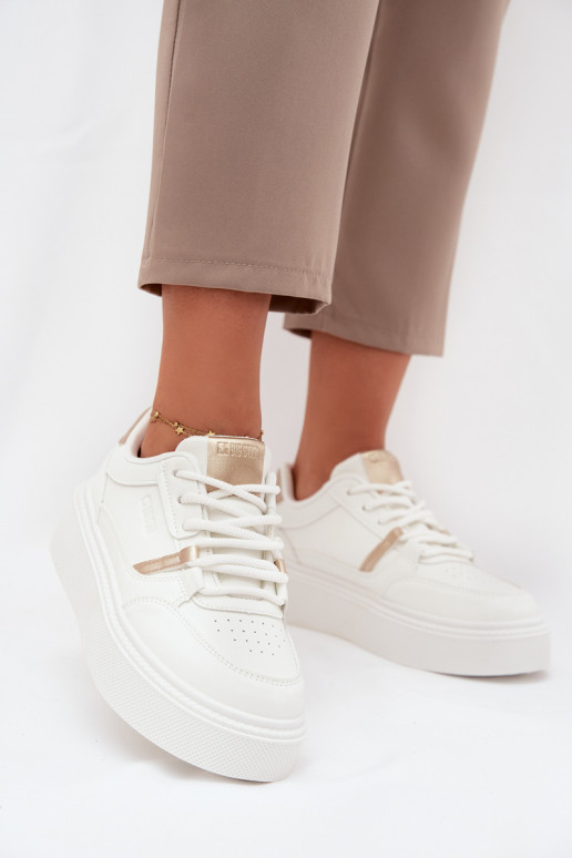 Sieviešu baltas krāsas sneakers stila kurpes ar platformu Big Star SS274359