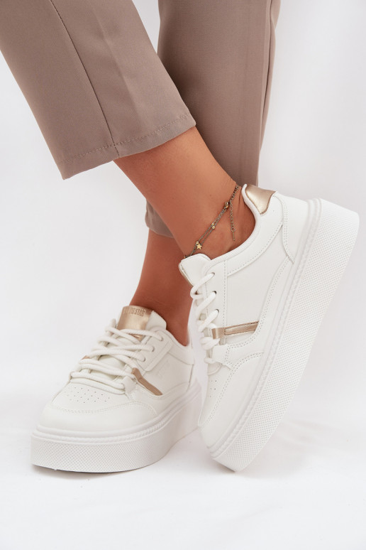 Sieviešu baltas krāsas sneakers stila kurpes ar platformu Big Star SS274359