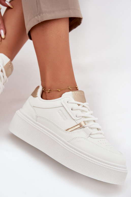 Sieviešu baltas krāsas sneakers stila kurpes ar platformu Big Star SS274359