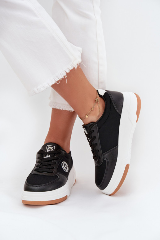  modeļa apavi  ar platformu Big Star RR274573 HI-POLY SYSTEM Melns