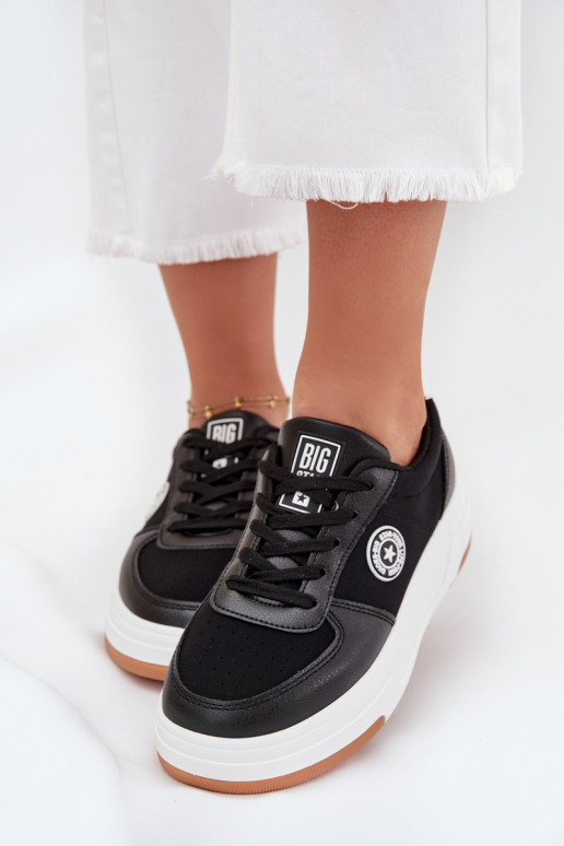  modeļa apavi  ar platformu Big Star RR274573 HI-POLY SYSTEM Melns
