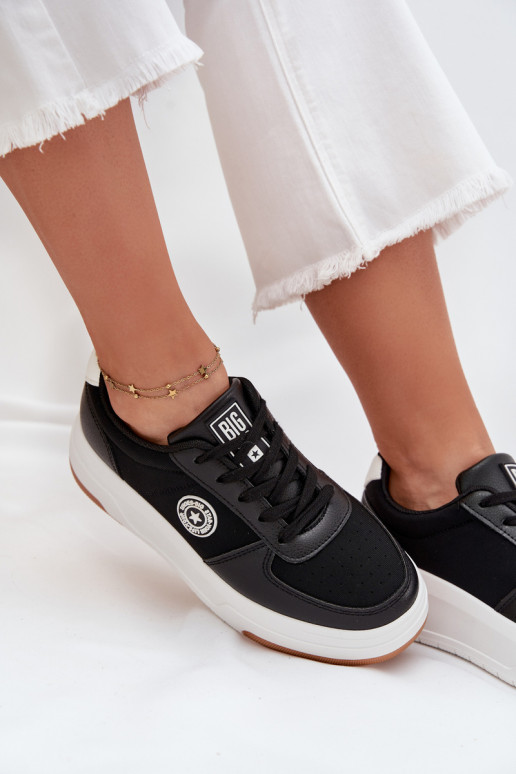  modeļa apavi  ar platformu Big Star RR274573 HI-POLY SYSTEM Melns