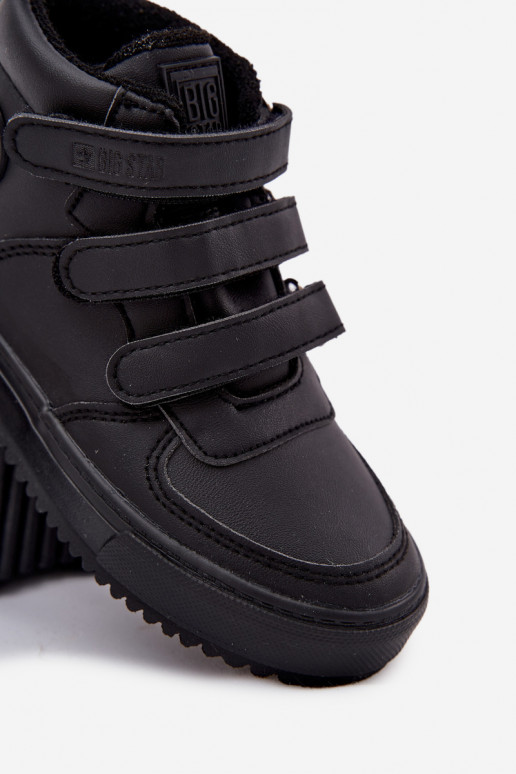 siltināti  modeļa puszābaki Bērnu apavi ar lipīgām aizdarēm Big Star SS374070 Melns
