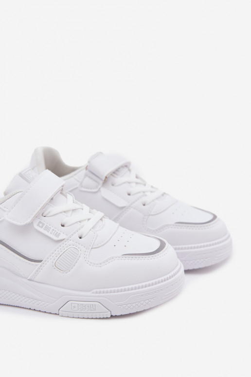  modeļa apavi Bērnu apavi ar lipīgām aizdarēm Big Star SS374042 baltas krāsas