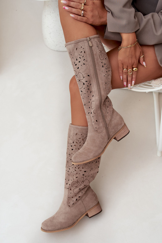  sieviešu garie zābaki  owe Aizsprādzējamas  smilšu krāsas Orchides