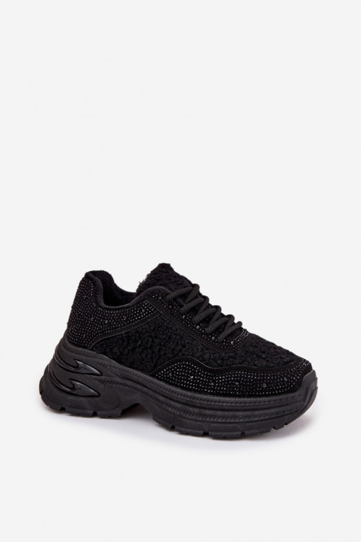  modeļa apavi  ar mirdzošiem spīdumiņiem  Typu Baranek Melns Zarika