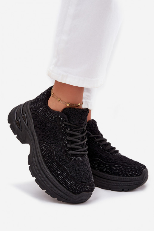  modeļa apavi  ar mirdzošiem spīdumiņiem  Typu Baranek Melns Zarika