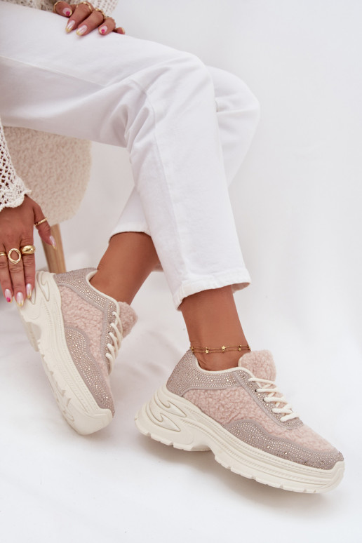  modeļa apavi  ar mirdzošiem spīdumiņiem  Typu Baranek Ziloņkaula krāsas Zarika