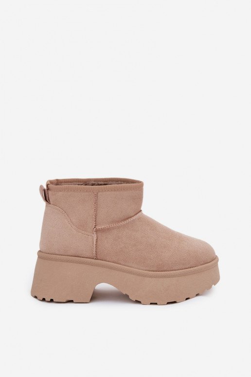 sniega apavi   siltināti ar kažokādu Haki krāsas Mavelle sniega apavi   siltināti ar kažokādu Haki krāsas Mavelle