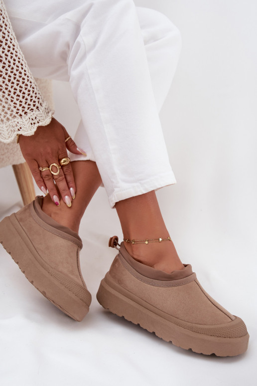 sniega apavi  ar platformu  smilšu krāsas Izamine