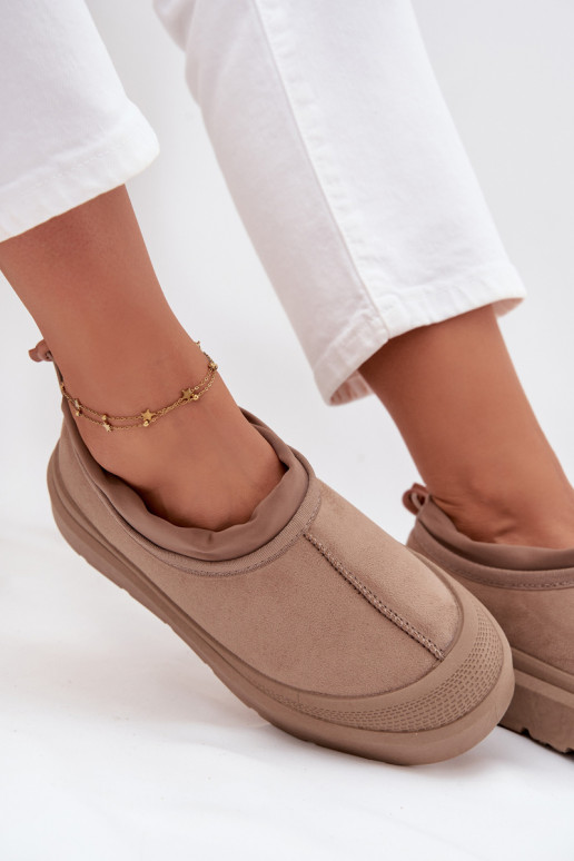 sniega apavi  ar platformu  smilšu krāsas Izamine