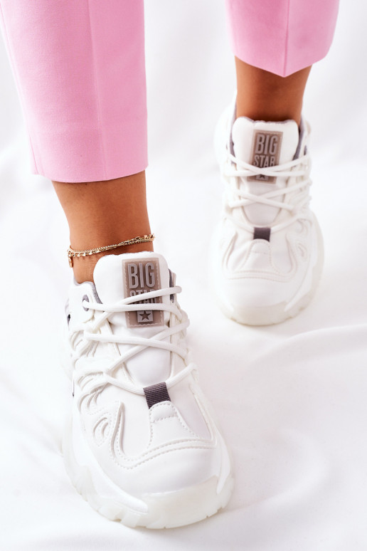  Sportiska stila apavi Memory Foam Big Star II274088 baltas krāsas