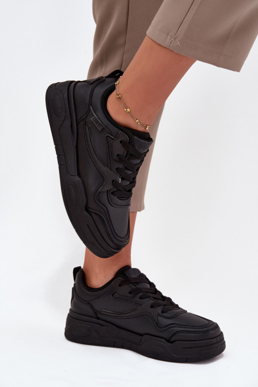  modeļa apavi  ar platformu Big Star SS274589 HI-POLY SYSTEM Melns