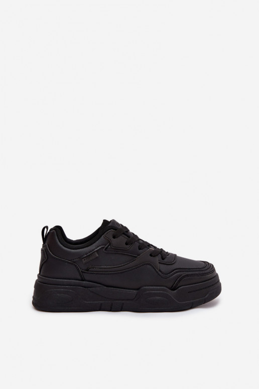 Mātu melni Sneakers modeļa apavi ar platformu Big Star SS274589 HI-POLY SYSTEM
