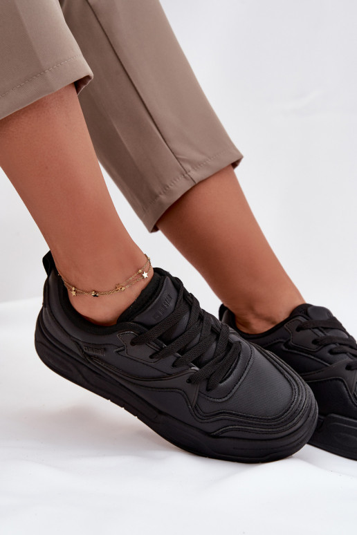 Mātu melni Sneakers modeļa apavi ar platformu Big Star SS274589 HI-POLY SYSTEM