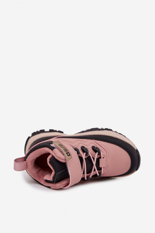 apavi sniega apavi Bērnu apavi ar lipīgām aizdarēm Big Star SS374011 Rozā krāsas