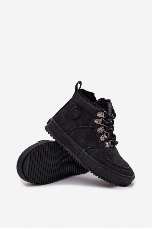 pārgājienu zābaki apavi Bērnu apavi siltināti Big Star SS374075 Melns