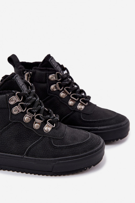 pārgājienu zābaki apavi Bērnu apavi siltināti Big Star SS374075 Melns
