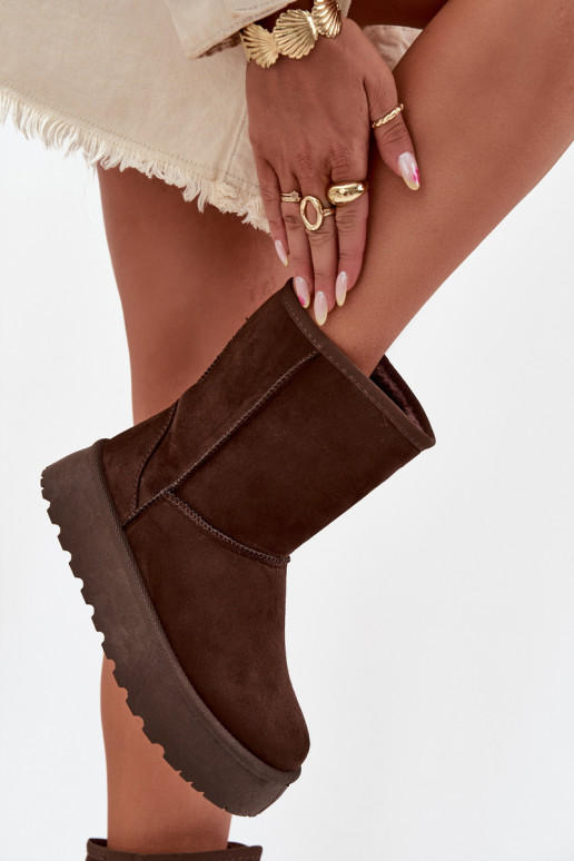 sniega apavi ar kažokādu Czekoladowe Abrams  sniega apavi ar kažokādu Czekoladowe Abrams