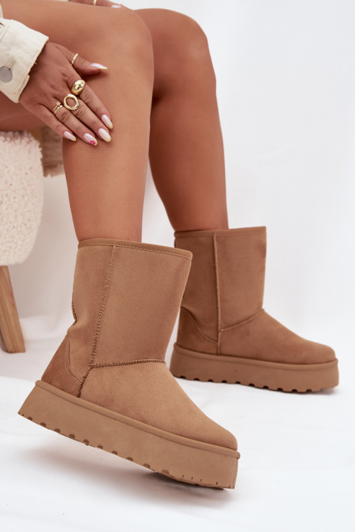 sniega apavi ar kažokādu brūnas krāsas Abrams  sniega apavi ar kažokādu brūnas krāsas Abrams