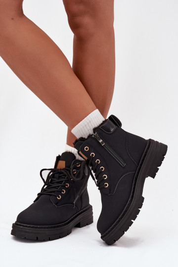 apavi  siltināti ar kažokādu  Melns Tharika 2