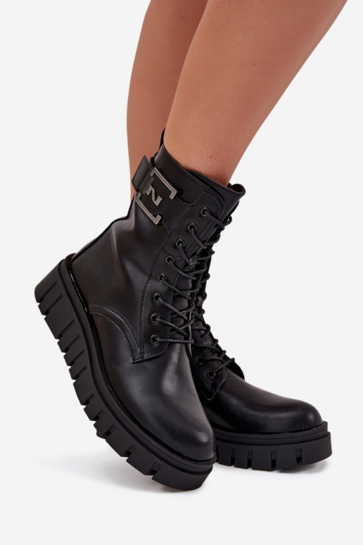 Sieviešu puszābaki ar platformu  Detalem siltināti Melns Lyrana Sieviešu puszābaki ar platformu  Detalem siltināti Melns Lyrana