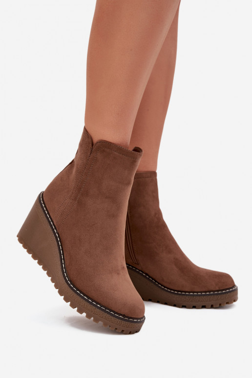 siltināti Sieviešu puszābaki  Z u brūnas krāsas Mavona siltināti Sieviešu puszābaki  Z u brūnas krāsas Mavona