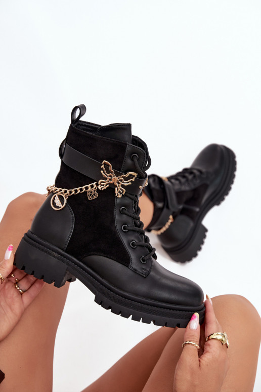 zābaki  siltināti Ze Zelta krāsasm  I Zawieszkami Melns Ravine zābaki  siltināti Ze Zelta krāsasm  I Zawieszkami Melns Ravine