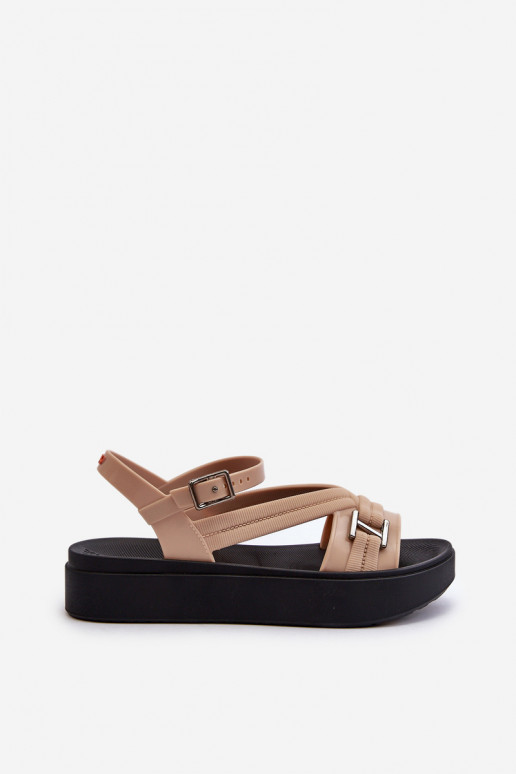  Sieviešu basenes ar platformu  LL285063 smilšu krāsas