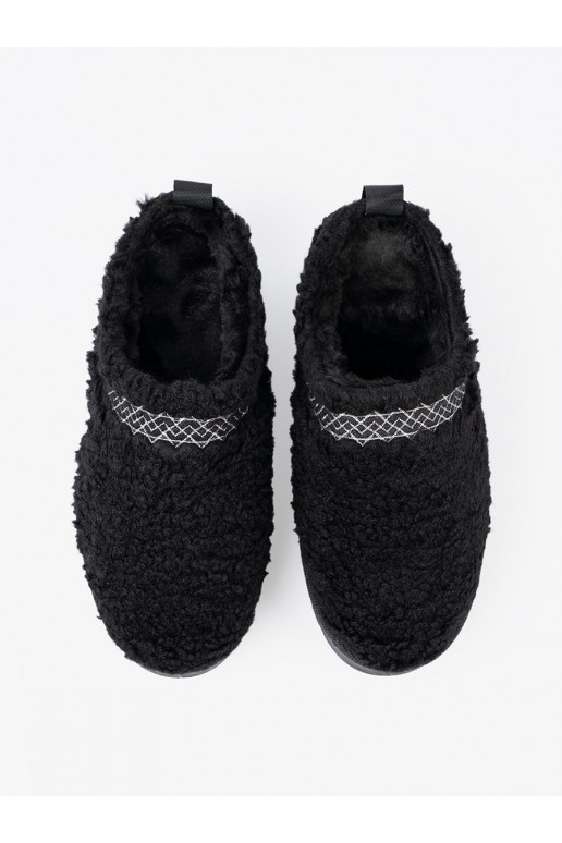 apavi a'la Sieviešu sniega zābaki melna krāsam kolorze z ozdobnym haftem