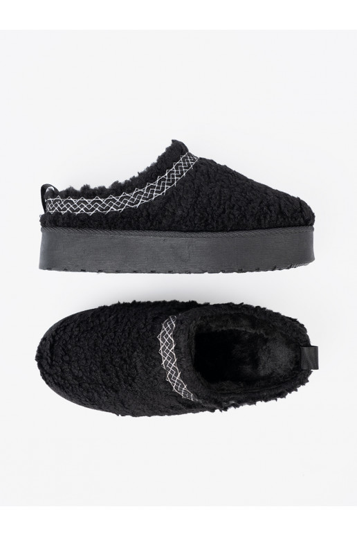 apavi a'la Sieviešu sniega zābaki melna krāsam kolorze z ozdobnym haftem