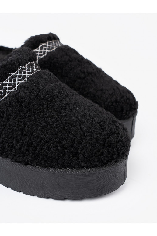 apavi a'la Sieviešu sniega zābaki melna krāsam kolorze z ozdobnym haftem