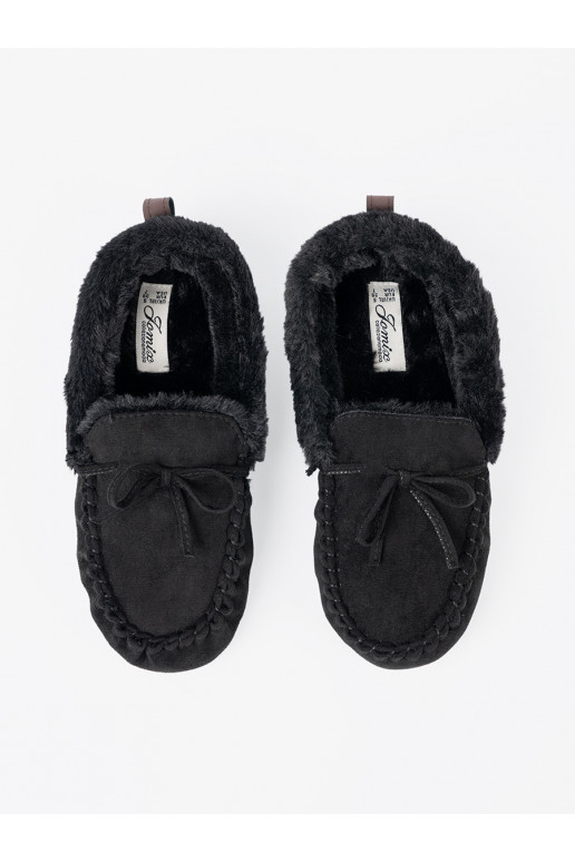 , Melnas krāsas kapcie typu mokasīni 