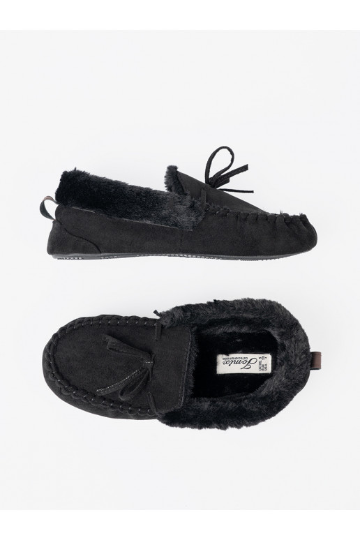 , Melnas krāsas kapcie typu mokasīni 