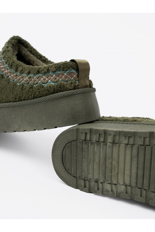 haki krāsas, miękkie Apavi a'la Sieviešu sniega zābaki bez pięty