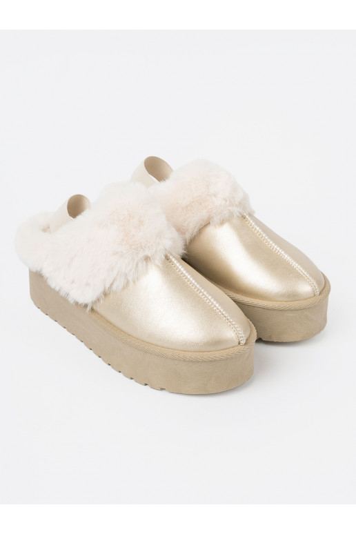 Zelta krāsas Apavi a'la Sieviešu sniega zābaki z balta krāsam  Zelta krāsas Apavi a'la Sieviešu sniega zābaki z balta krāsam