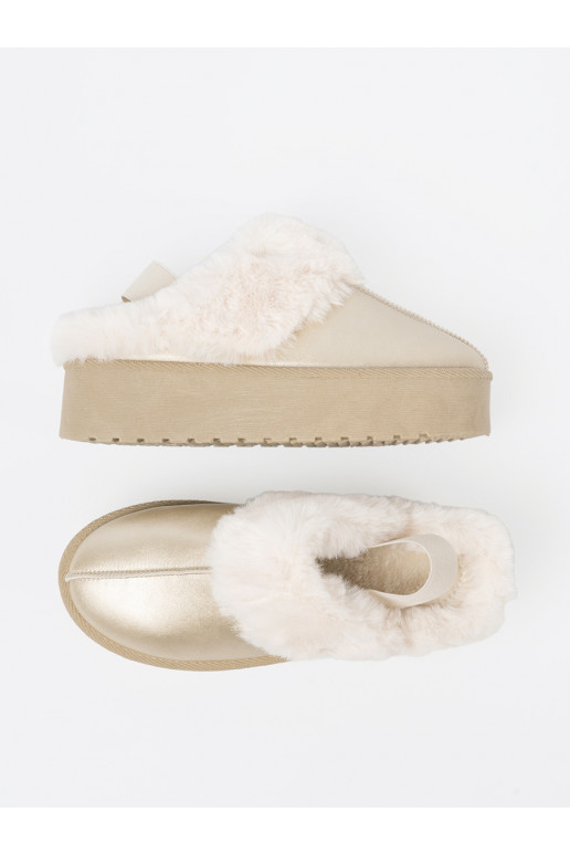 Zelta krāsas Apavi a'la Sieviešu sniega zābaki z balta krāsam  Zelta krāsas Apavi a'la Sieviešu sniega zābaki z balta krāsam