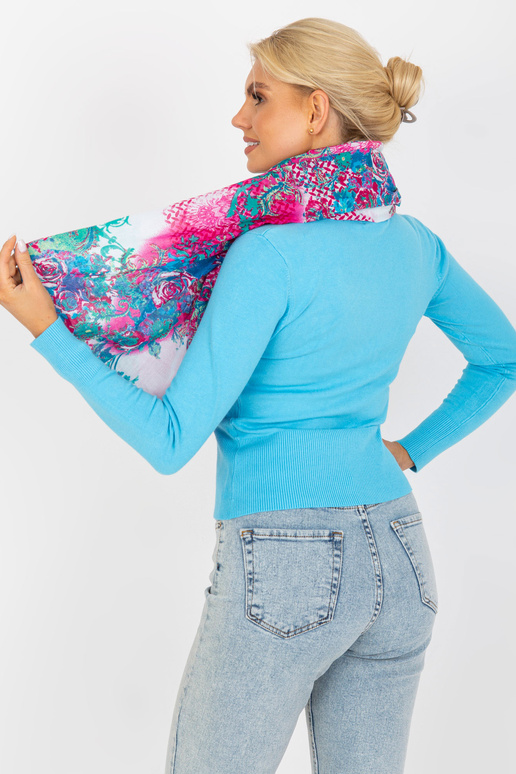 Šalle -AT-PO-176020.66-balts-rozā