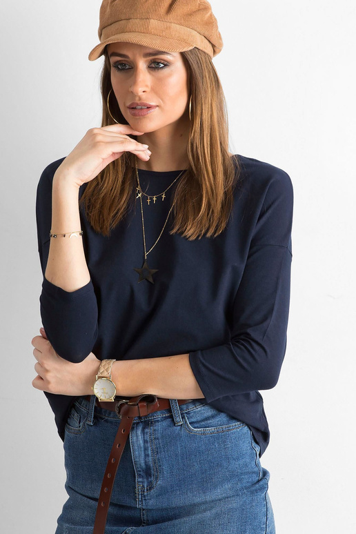 Aprīļa tumši zila blūze