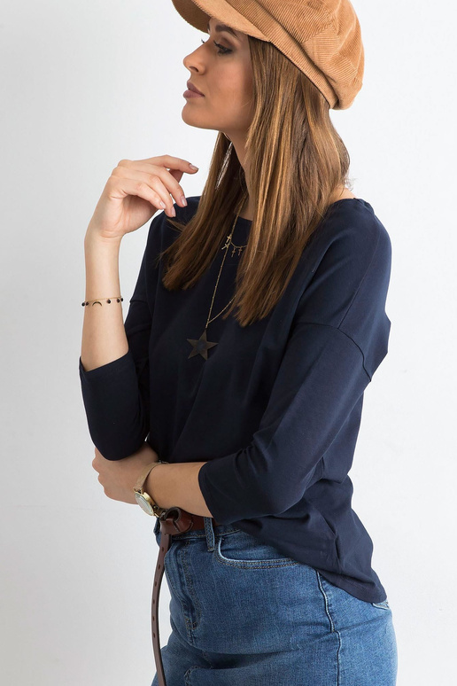 Aprīļa tumši zila blūze