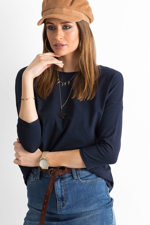 Aprīļa tumši zila blūze