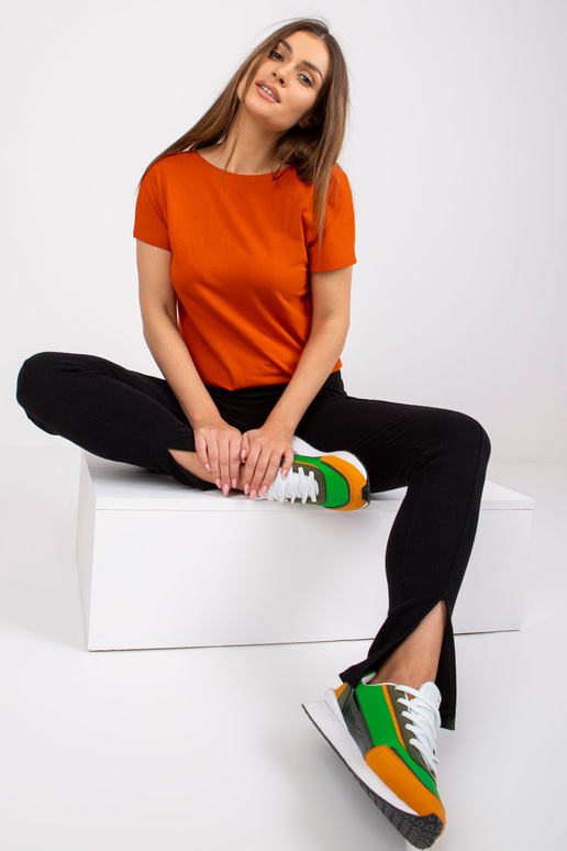 Tumši oranžs sieviešu Fire T-krekls