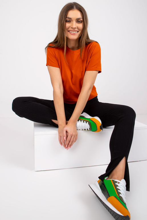 Tumši oranžs sieviešu Fire T-krekls