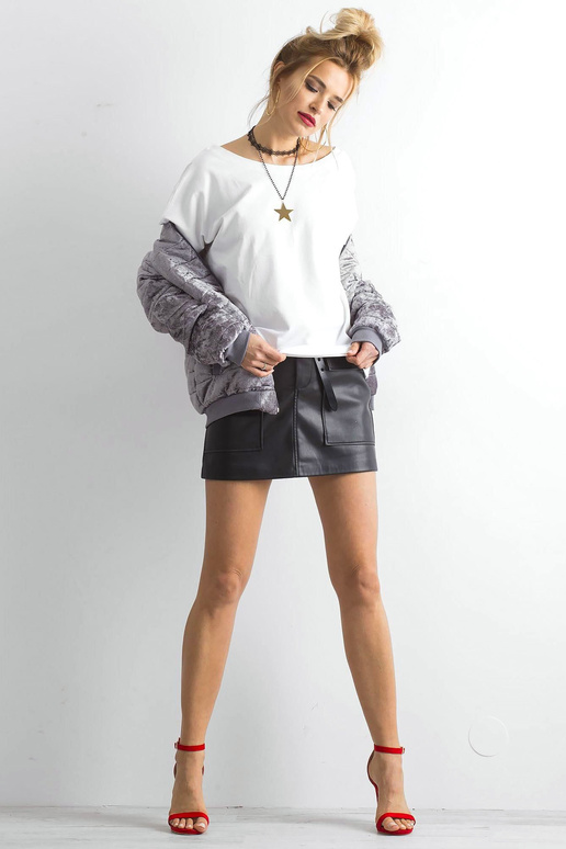 Balts sieviešu T-krekls ar muguras...