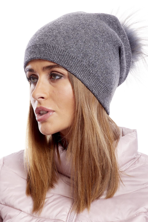 Czapka- AT-CZ-17285.40 - tumši pelēks