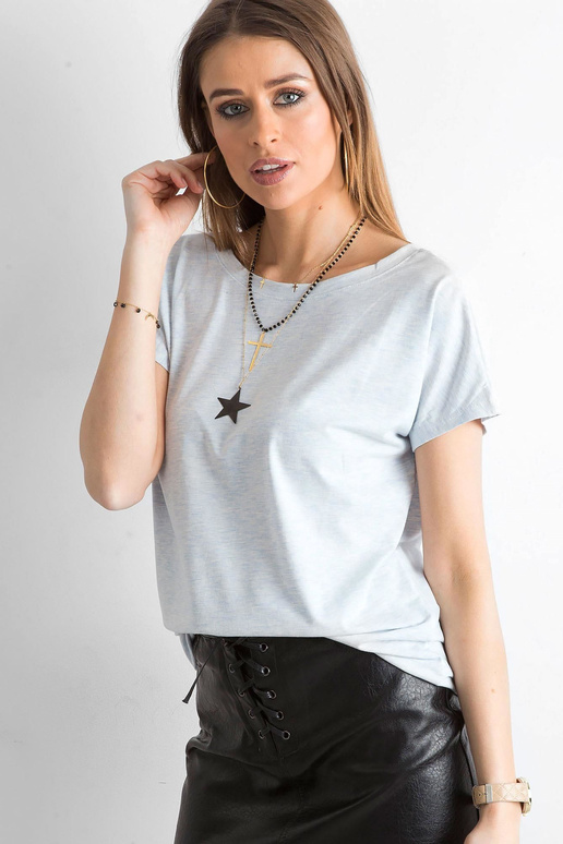 Gaiši zils Fire t-krekls