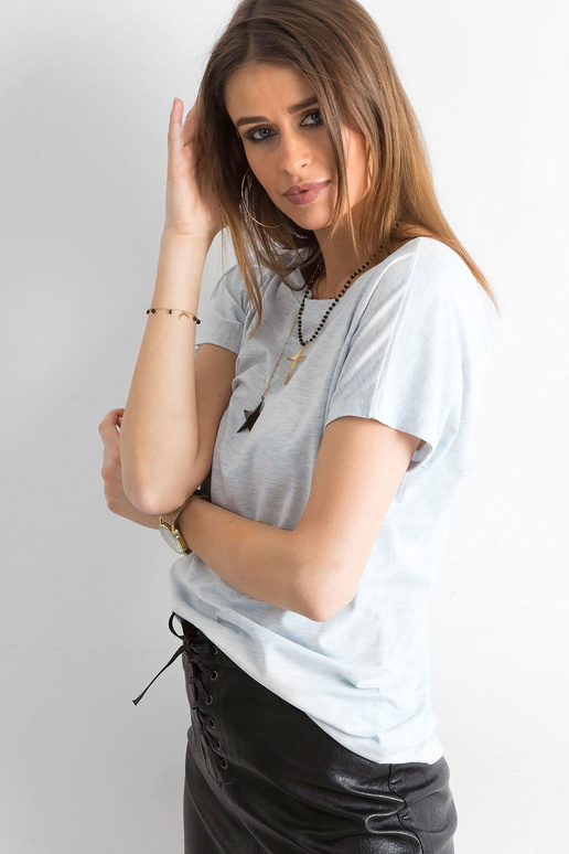 Gaiši zils Fire t-krekls