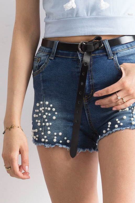 Tumši zili šorti ar pērlēm Tumši zili šorti ar pērlēm